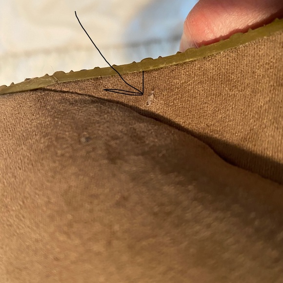 ๐ Bella Marie Taupe Suade Wedge Tie Boots 8.5 - Picture 10 of 11